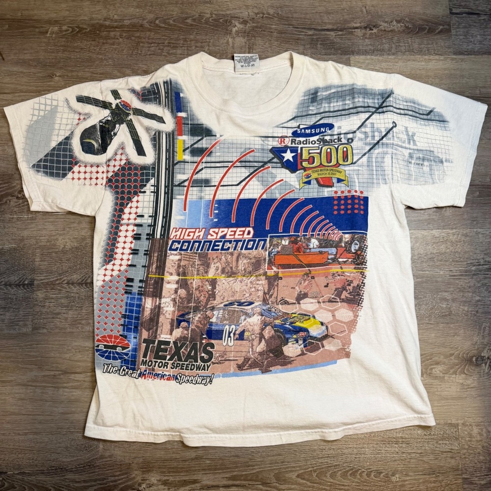 Chase Authentics Samsung RadioShack 500 Texas Motor Speedway T-Shirt L 2003